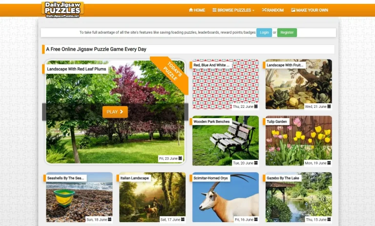 Mejores rompecabezas en línea: Daily Jigsaw Puzzles