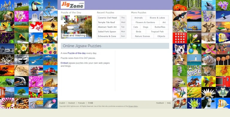Mejores rompecabezas en línea: JigZone