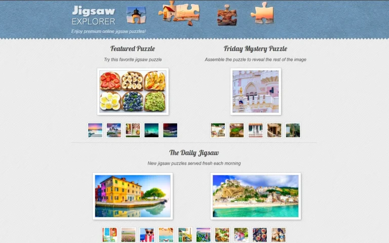 Mejores rompecabezas en línea: Jigsaw Explorer