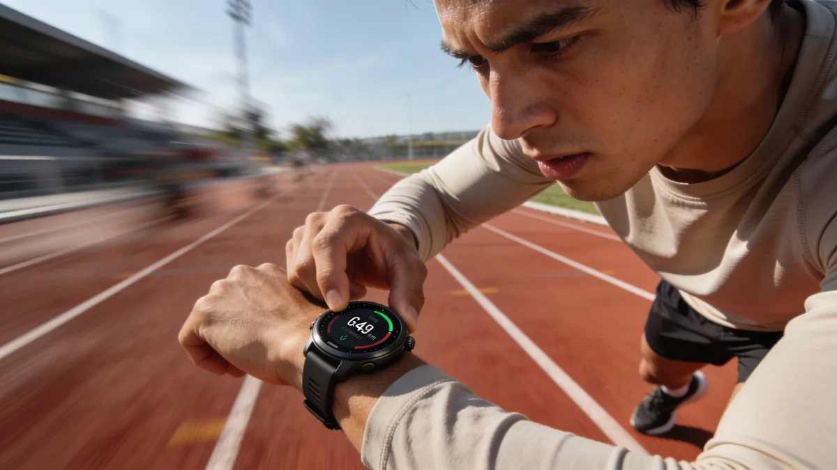 Smartwatch para entrenar en serio con GPS y frecuencia cardiaca en pista de atletismo