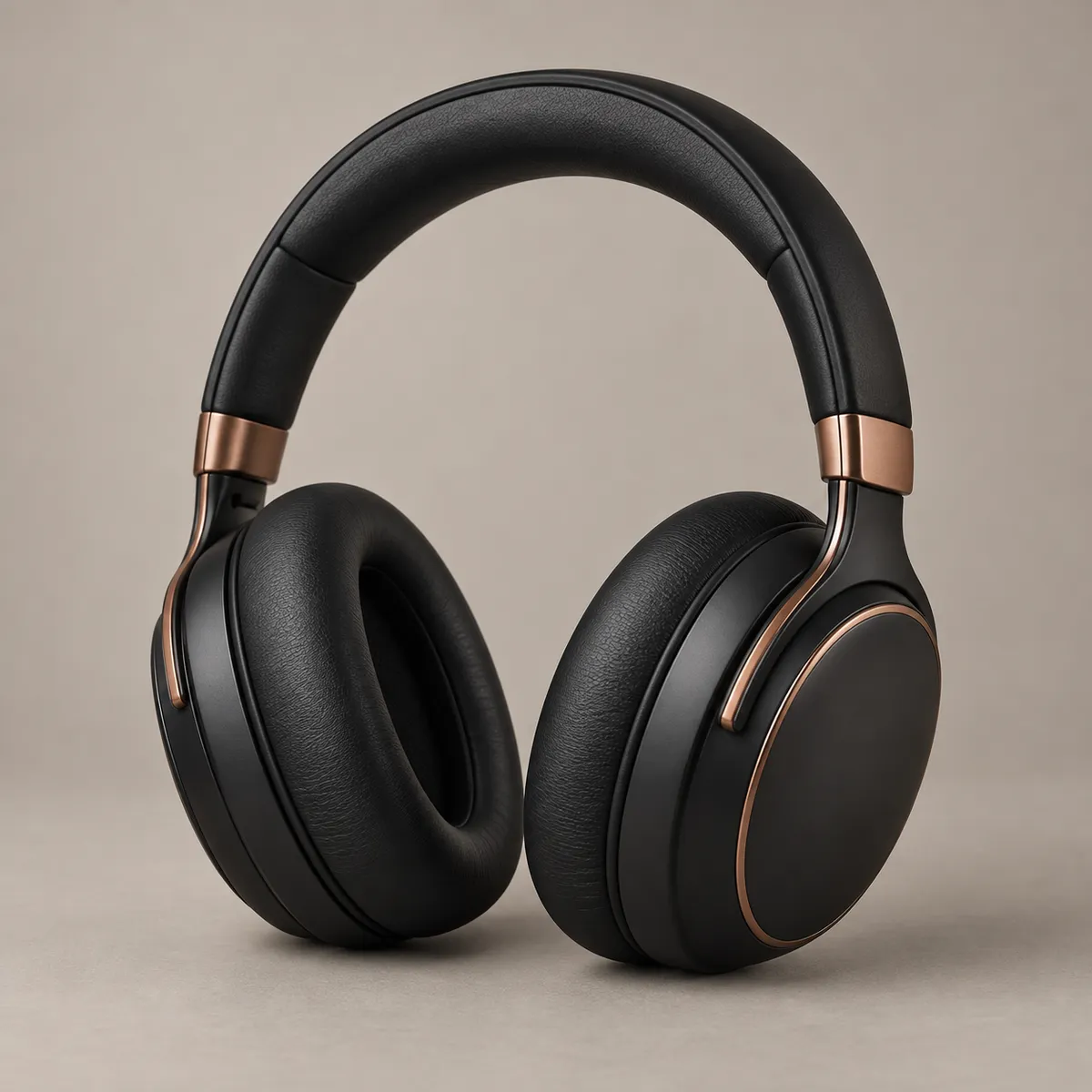 Ilustración genérica de auriculares de diadema con detalles cobrizos; no representa el Sennheiser Momentum 4 exacto